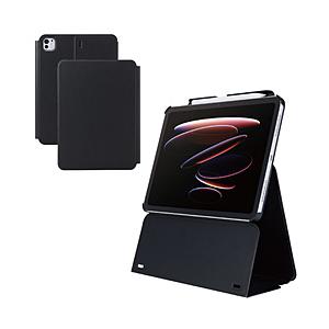 ELECOM(エレコム) 11インチiPad Pro（M5/M4）用  フラップケース 高さ調整 合成皮革 スリープ対応  ブラック TB-A25PMWVH2BK 【864】 | ELECOM