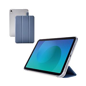 ELECOM(エレコム) iPad mini（A17 Pro / 第6世代）用 フラップケース 薄型軽量 背面クリア 2アングル  ブルーグレー TB-A25SWVBG 【864】 | ELECOM