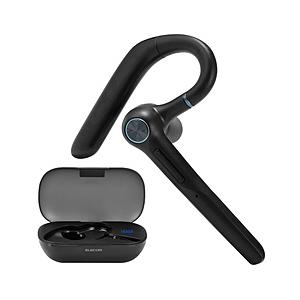 ELECOM(エレコム) ヘッドセット＋充電ケース  ブラック LBT-HSC41BK ［ワイヤレス（Bluetooth） /片耳 /イヤフックタイプ］ | ELECOM
