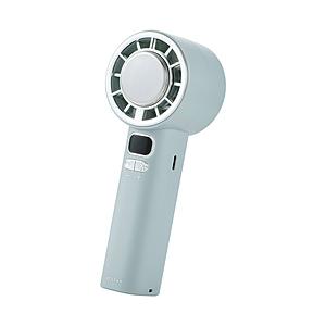 ハンディファン 携帯扇風機 冷却プレート付き ペルチェ ナトリウムイオン電池 10段階風量 数字表示(残量・風量) USB Type-C充電 自動安全OFF ハンドストラッ… | ELECOM