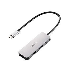 ELECOM(エレコム) 映像変換アダプタ [USB-C オス→メス HDMI /USB-Aｘ2＋USB-Cメス(給電用 PD100W対応)] 4K対応 シルバー DST-040BPSV ［4K］ | ELECOM