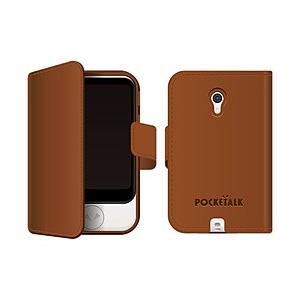 POCKETALK(ポケトーク) POCKETALK ポケトーク S 専用手帳型ケース  ブラウン PTS-NBR | 