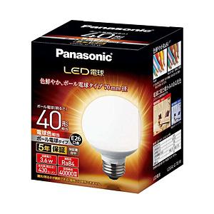 Panasonic(パナソニック) LDG4L-G/70/W LED電球 ホワイト [E26 /電球色 /1個 /40W相当 /ボール電球形 /広配光タイプ] | Panasonic