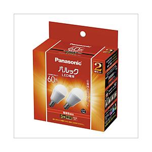 Panasonic(パナソニック) LED電球 [E17 /一般電球形 /60W相当 /電球色 /2個 /広配光タイプ] LDA7LGE17SK62T | Panasonic