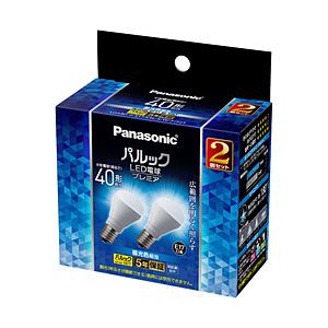 Panasonic(パナソニック) LED電球 小形電球タイプ パルックプレミア  LDA4DGE17K4ESW2F2T ［E17 /一般電球形 /40W相当 /昼光色 /2個 /広配光タイプ］ | Panasonic