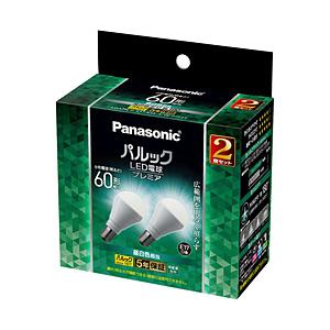 Panasonic(パナソニック) LED電球 小形電球タイプ パルック  LDA7NGE17K6ESW2F2T ［E17 /一般電球形 /60W相当 /昼白色 /2個 /広配光タイプ］ | Panasonic