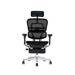 エルゴヒューマン チェア [W700ｘD665ｘH1150〜1315mm] PRO2 Ottoman[ブラックフレーム] ブラック 445396 EHP2-LPL-DR-BF-BK | 