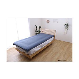 イケヒコ オーガニックコットン敷布団カバー　シングルサイズ(105×215)　ネイビー　マイン  ネイビー 1587539 ［105×215cm /シングルサイズ］ | イケヒコ