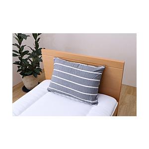 イケヒコ オーガニックコットン枕カバー　ネイビー  ブルー  ［ファスナータイプ］ | イケヒコ