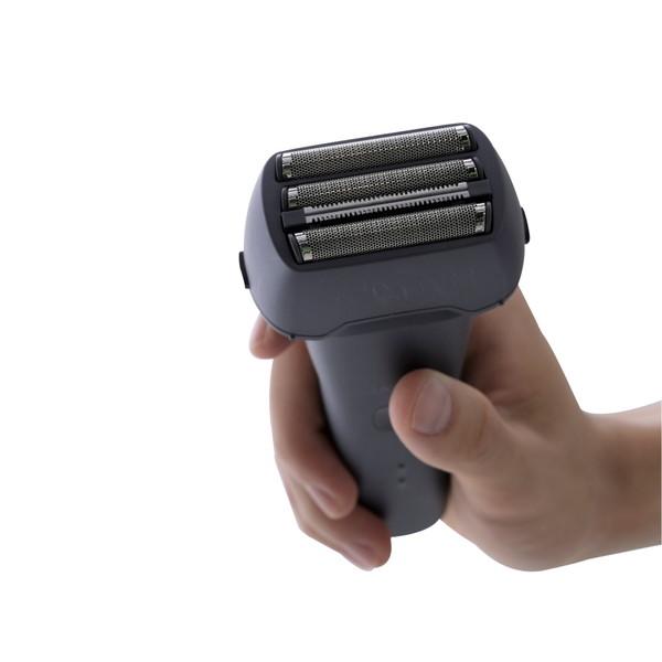 ヤマゼン USB充電式シェーバー LASIKU（ラシク） グレー ESY-K04-H ［4枚刃 /AC100V-240V］ | 山善 | 01