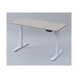 電動昇降デスク [W1200ｘD600ｘH710〜1160mm] エントリーモデル USB-C＋USB-Aコンセント付  マットホワイトｘ天板：ウォッシュドオーク AED-1260(WO/MWH) | 山善