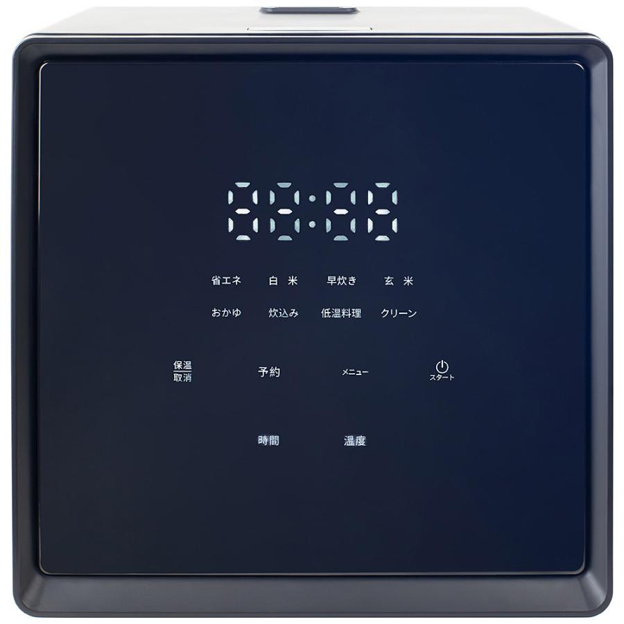 山善（YAMAZEN） ヤマゼン 4合炊きキューブ型炊飯器 ブラック NEJS