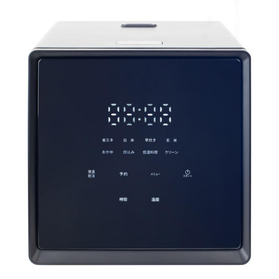 山善（YAMAZEN） ヤマゼン 4合炊きキューブ型炊飯器 ブラック NEJS