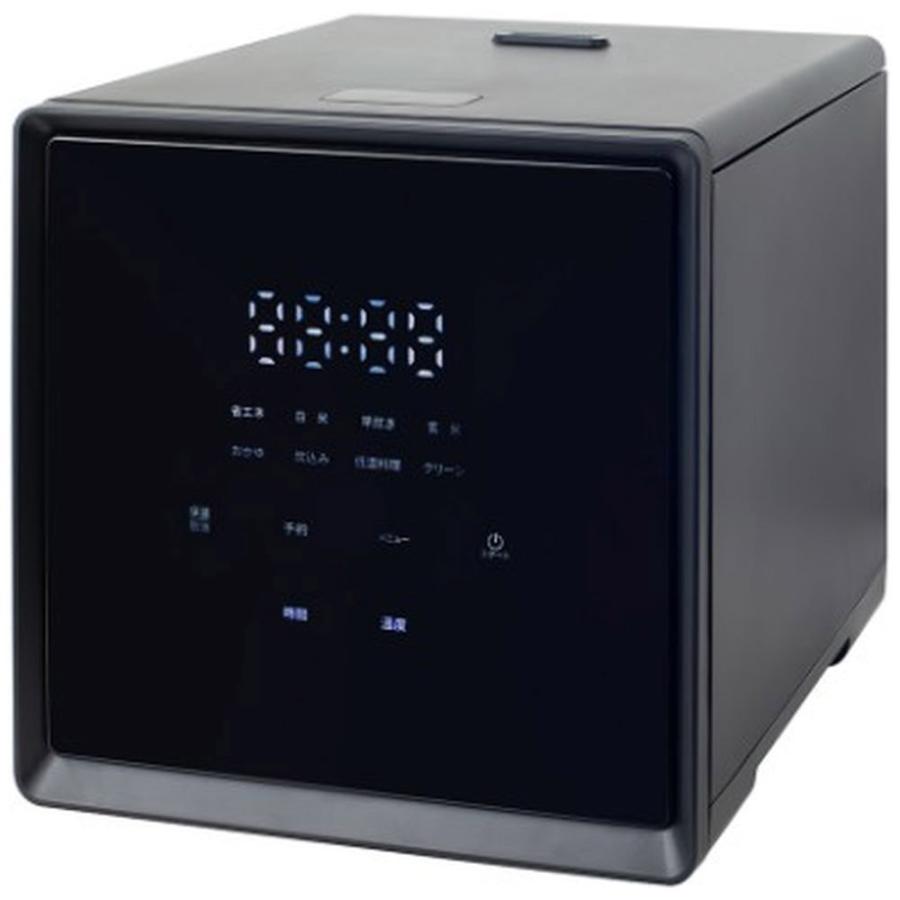山善（YAMAZEN） ヤマゼン 4合炊きキューブ型炊飯器 ブラック NEJS