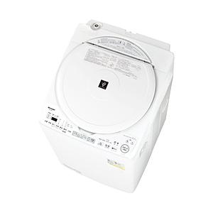 SHARP(シャープ) 縦型洗濯乾燥機  ホワイト系 ES-TX8L-W ［洗濯8.0kg /乾燥4.5kg /上開き /ヒーター乾燥(排気タイプ)］ 【お届け日時指定不可】 | SHARP