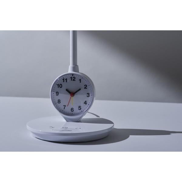 目覚まし時計付きLEDデスクライト DL-R478WH 見やすいアナログ時計表示 調色機能（昼光色〜昼白色〜電球色3段階） 調光機能（無段階切替） 明るさ400lm  ホワ… | DOSHISHA | 11
