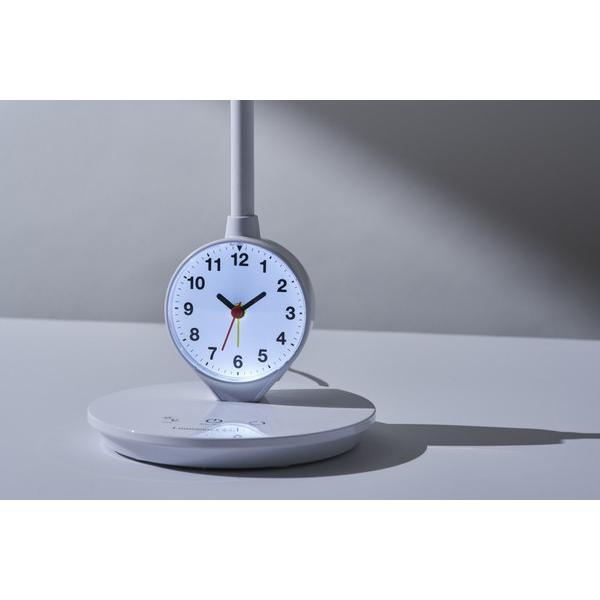 目覚まし時計付きLEDデスクライト DL-R478WH 見やすいアナログ時計表示 調色機能（昼光色〜昼白色〜電球色3段階） 調光機能（無段階切替） 明るさ400lm  ホワ… | DOSHISHA | 12