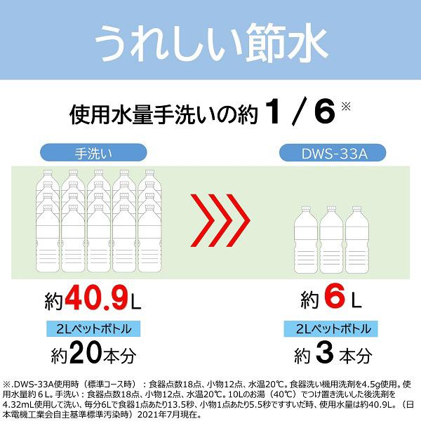 TOSHIBA(東芝) 食器洗い乾燥機  ホワイト DWS-33A-W ［〜3人用］｜y-sofmap｜10