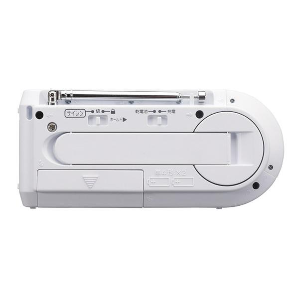 TOSHIBA(東芝) 手回し充電ラジオ　防災ラジオ  ホワイト TY-JKR6-W ［ワイドFM対応 /防水ラジオ /AM/FM］ | TOSHIBA | 09