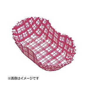 アヅミ産業 紙カップ ココケース小判型（500枚入） 11号 赤 ＜XAZ3814＞ | 