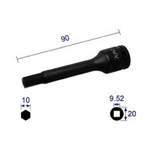 長堀工業 ヘキサゴンレンチソケットロング差込角9．52x対辺10mmx90L 310C90 | 