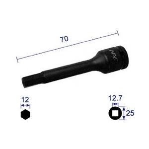 長堀工業 ヘキサゴンレンチソケットロングタイプ12．7x対辺12mmx70L 412C70 | 