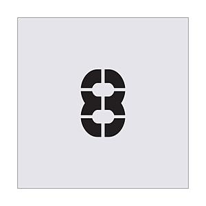 アイマーク ステンシル 8 文字サイズ100×65mm AST50 | アイマーク