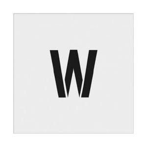 アイマーク IM　ステンシル　W　文字サイズ100×65mm AST-W10065 | アイマーク