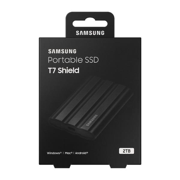 SAMSUNG(サムスン) MU-PE2T0S-IT 外付けSSD USB-C＋USB-A接続 Portable SSD T7 Shield(Android/Mac/Win) ブラック ［2TB /ポータブル型］ | SAMSUNG | 01