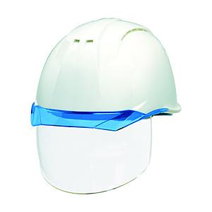 DICプラスチック 透明バイザーヘルメット (シールド面付) KP付  白/ブルー AP11EVO-CSW-HA6-KP | DIC