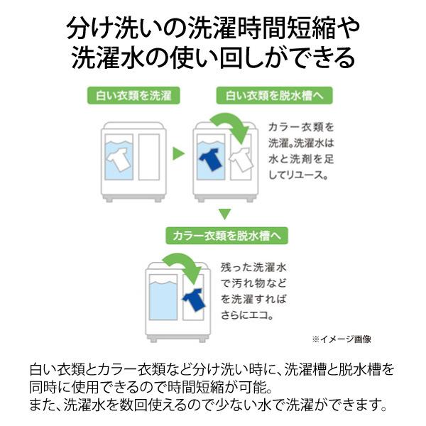 ハイアール 二槽式洗濯機  ホワイト JW-W80F-W ［洗濯8.0kg /乾燥機能無 /上開き］ 【お届け日時指定不可】 |  | 10