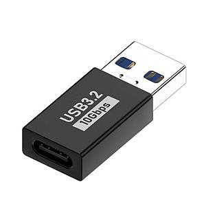 ルーメン USB変換アダプタ [USB-A オス→メス USB-C /充電 /転送 /USB3.2 Gen2]  ブラック LAD-OG2AMCF | 