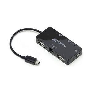 ルートアール 充電可能充電可能OTG SDカードリーダー付き2ポートUSBハブ＋超急速充電microUSBケーブルセット RUH-OTGU2CR+C | 