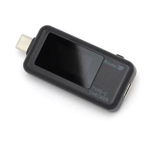 ルートアール 〔USB-C〕　双方向入力・画面回転・多機能表示 USB Type-C電圧・電流チェッカー RT-TCRXB ブラック | 
