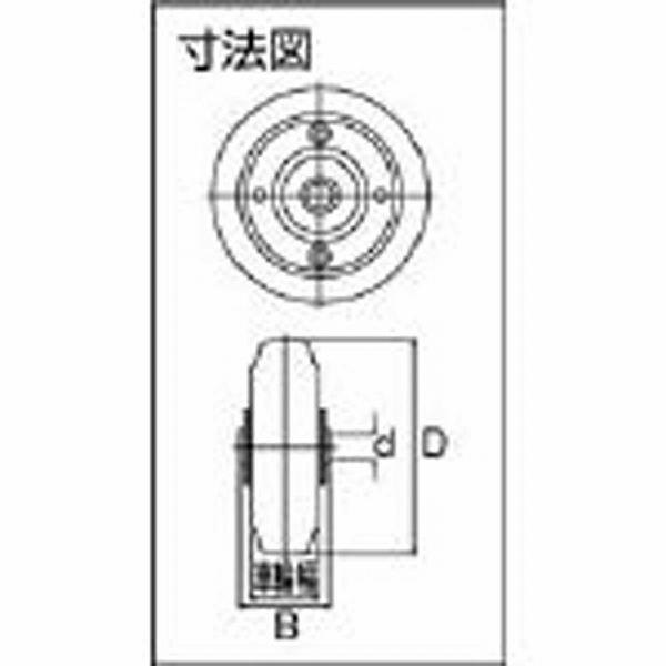 ユーエイキャスター W-100Y ユーエイ 車輪 100径ゴム車輪 |  | 01