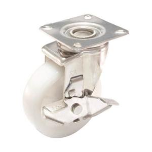 ユーエイキャスター キャスターステンレス製S付自在車　130径ナイロン車輪　SUSNJ2130S