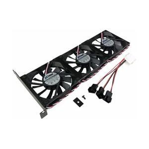 長尾製作所 PCI用8015ファン3連ステイ N-PCIFSTY8015-F3 ブラック [振込不可] | 