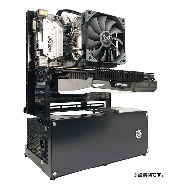 長尾製作所 PCケース オープンフレーム ver.micro-ATX ブラック