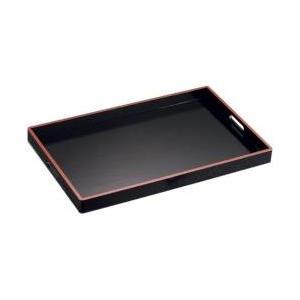 若泉漆器 脇取盆 黒木目天朱 尺9寸（中）1-109-5 ＜RWK023