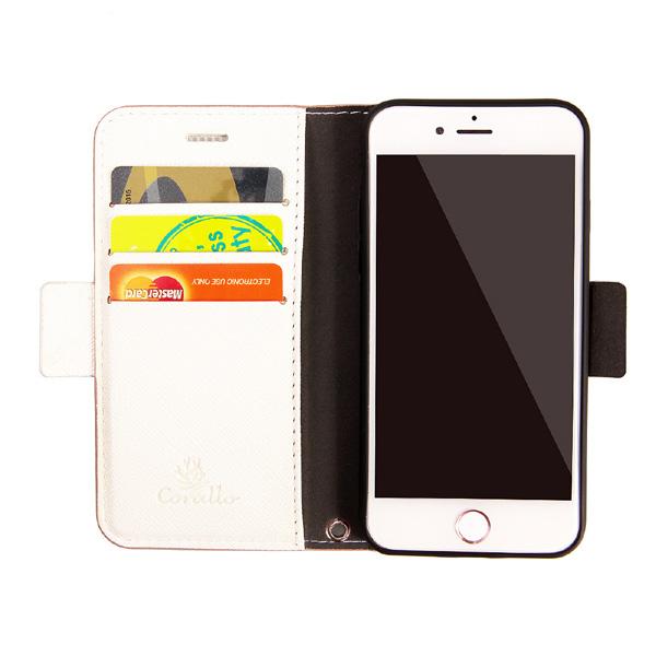 サンクチュアリ CoralloNU(エヌユー)合皮手帳型ケースforiPhone8/7/6s/6/シャンパンローズホワイト |  | 03