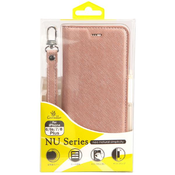 サンクチュアリ CoralloNU(エヌユー)合皮手帳型ケースforiPhone8Plus/7Plus/6sPlus/6Plus/シャンパンローズホワイト [振込不可] |  | 04