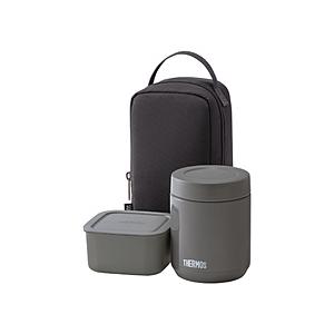 THERMOS(サーモス) 真空断熱スープランチセット 400ml  ダークグレー JEE-800-DGY 【864】 | THERMOS