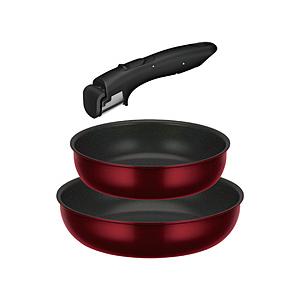 THERMOS(サーモス) 取っ手のとれるフライパン3点セットDA  ディープレッド KSD-3A-DR | THERMOS