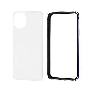 レイアウト iPhone 11 Pro 5.8インチ アルミバンパー+背面パネル（クリア）/ネイビー RT-P23AB/DNM 【864】 [振込不可] | ray-out