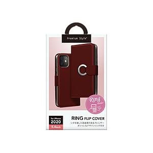 PGA iPhone 12 mini 5.4インチ対応リングフリップカバー レッド Premium Style レッド PG-20FFP06RD 【864】 | PGA