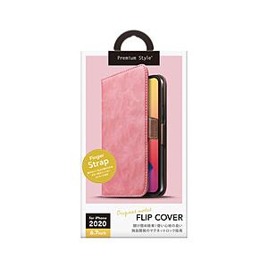 PGA iPhone 12 Pro Max 6.7インチ対応 フリップカバー　PUレザーダメージ加工　ダスティピンク PG-20HFP03PK ダスティピンク 【864】 | PGA