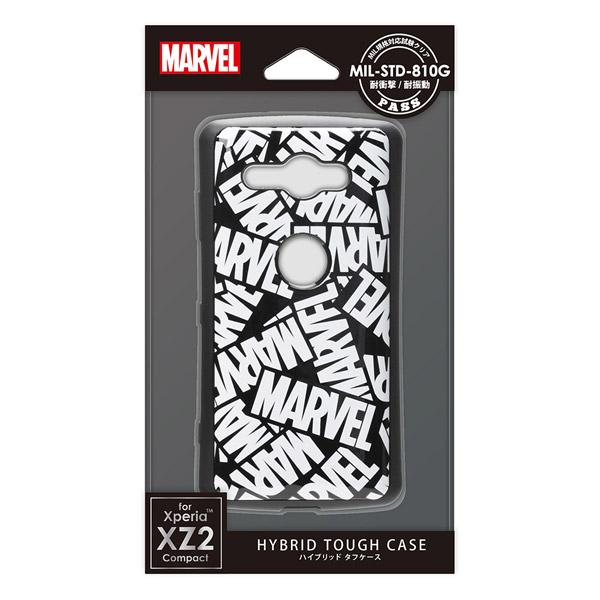 PGA XperiaXZ2 Compact用 ハイブリッドタフケース ［ロゴ/ブラック］ PG-DXP450MVL ロゴ/ブラック 【864】 [振込不可] | PGA | 01