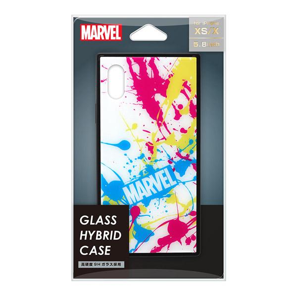 PGA iPhone XS/X用 ガラスハイブリッドケース スプラッシュロゴ／ホワイト PG-DCS615WH スプラッシュロゴ/ホワイト 【864】 [振込不可] | PGA | 01