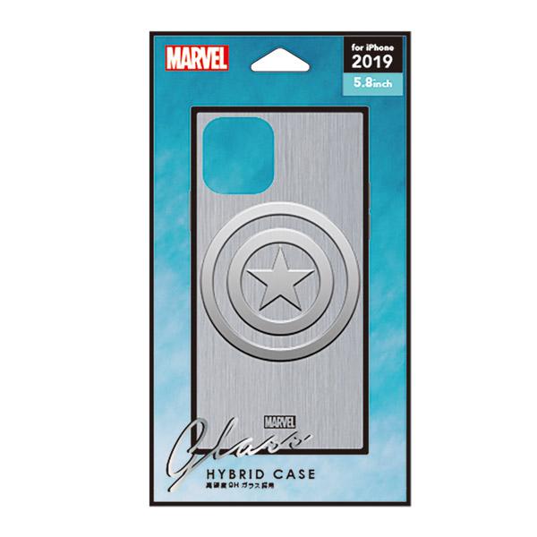 PGA iPhone 11 Pro 5.8インチ　ガラスハイブリッドケース　キャプテン・アメリカ　シルバー PG-DGT19A15CTA 【864】 [振込不可] | PGA | 01