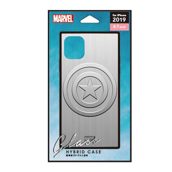PGA iPhone 11 6.1インチ 用　ガラスハイブリッドケース　 キャプテン・アメリカ シルバー PG-DGT19B15CTA 【864】 [振込不可] | PGA | 01